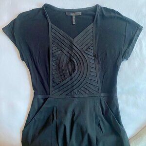 BCBGMaxAzria Black Short Sleeve Dress w/ Pockets